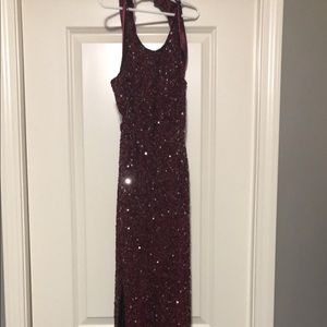 Maroon prom dress